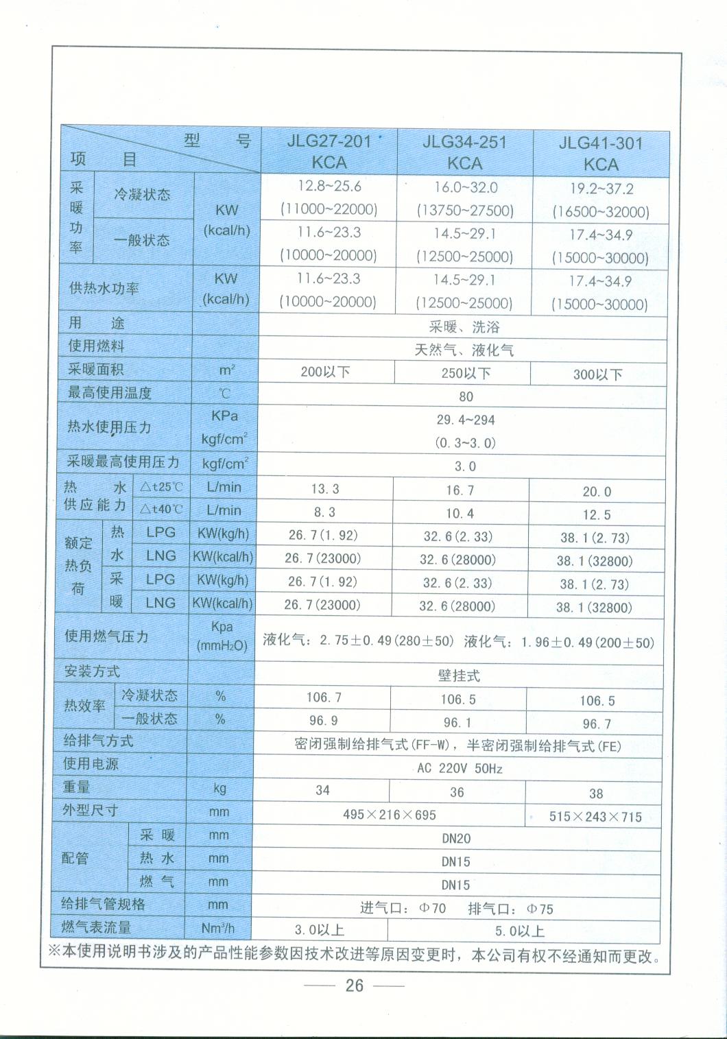 庆东冷凝式锅炉-冷凝式壁挂炉kca资料及使用说明