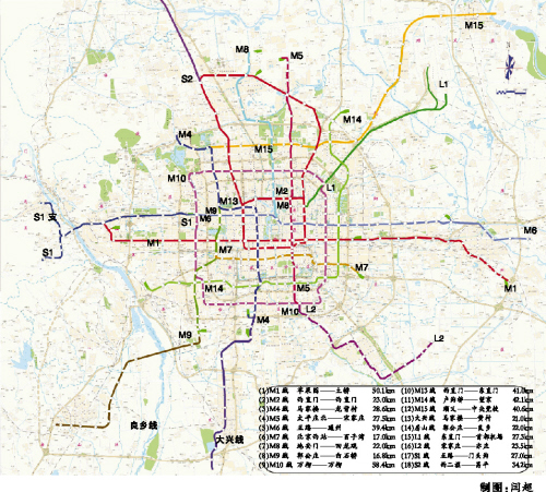 北京地铁规划图