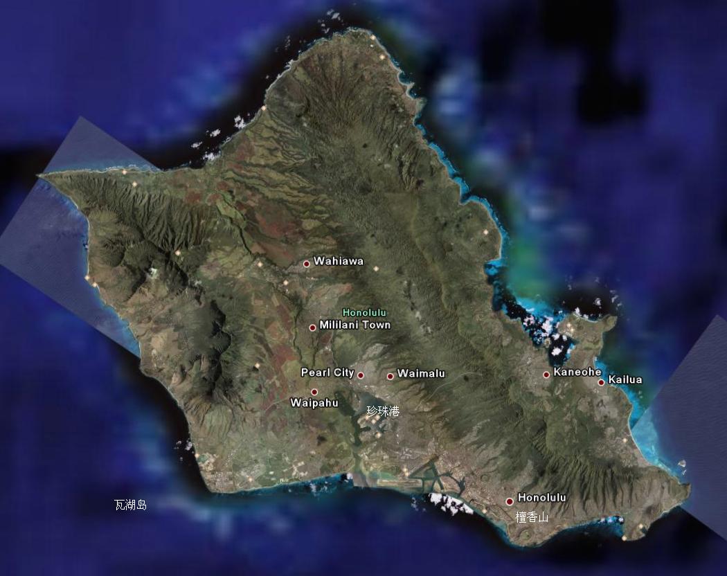 瓦胡岛位置图片